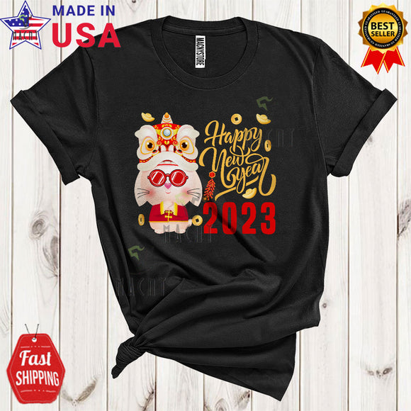 MacnyStore - Happy New Year 2023 Cute Cool Chinese Lunar New Year Rabbit Lover Matching Family Group T-Shirt