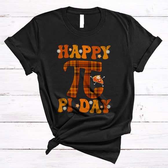 MacnyStore - Happy Pi Day, Awesome Pi Day Plaid Pie Flowers, Mathematics Math Teacher Student Group T-Shirt