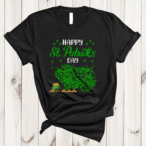 MacnyStore - Happy St. Patrick's Day, Amazing St. Patrick's Day Shamrocks Guinea Pig Shape, Matching Animal Lover T-Shirt