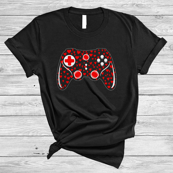 MacnyStore - Heart Gamer Controller, Awesome Valentine's Day Gaming Gamer, Matching Video Games Lover T-Shirt