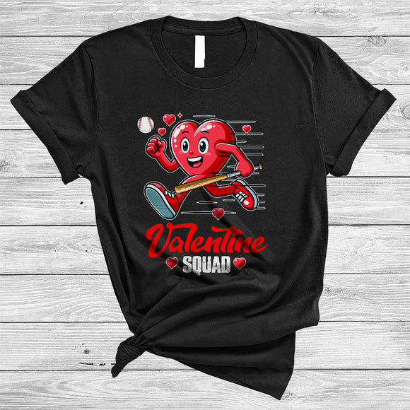 MacnyStore - Heart Valentine Playing Baseball, Amazing Valentine's Day Baseball Player, Matching Sport Team T-Shirt