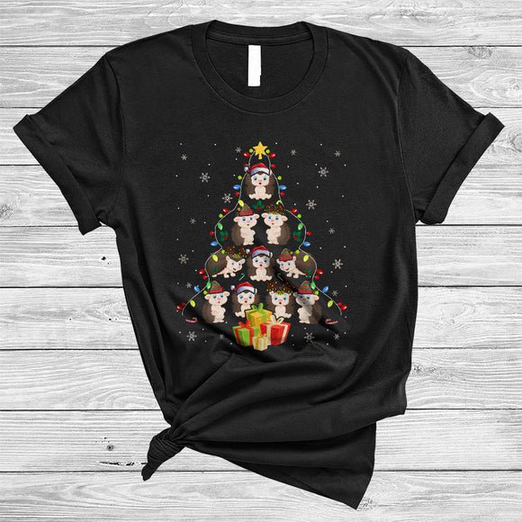 MacnyStore - Hedgehog Xmas Tree Snow Around Awesome Merry Christmas Matching Zoo Animal Lover T-Shirt
