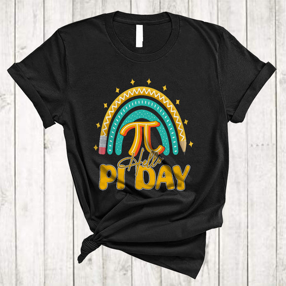 MacnyStore - Hello Pi Day, Amazing Pi Day Matching Teacher Student, Rainbow Math Pi Symbol Lover T-Shirt