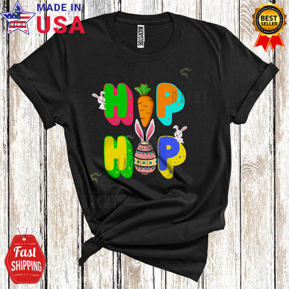MacnyStore - Hip Hop Cool Cute Easter Day Carrot Bunny Easter Egg Hunting Matching Family Group T-Shirt