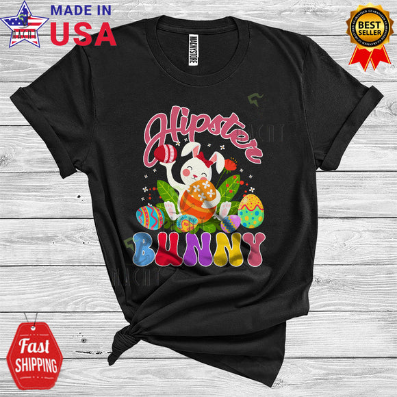 MacnyStore - Hipster Easter Cute Cool Easter Day Matching Family Group Flowers Bunny Hunting Egg Lover T-Shirt