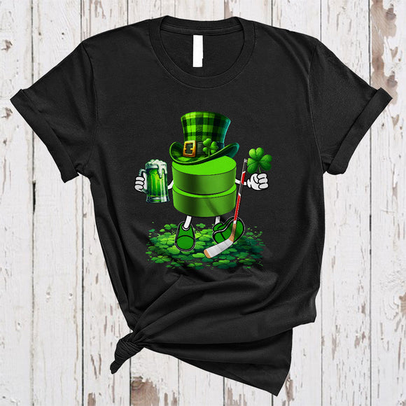 MacnyStore - Hockey Drinking Beer, Awesome St. Patrick's Day Hockey Sport Player Team, Drunker Group T-Shirt