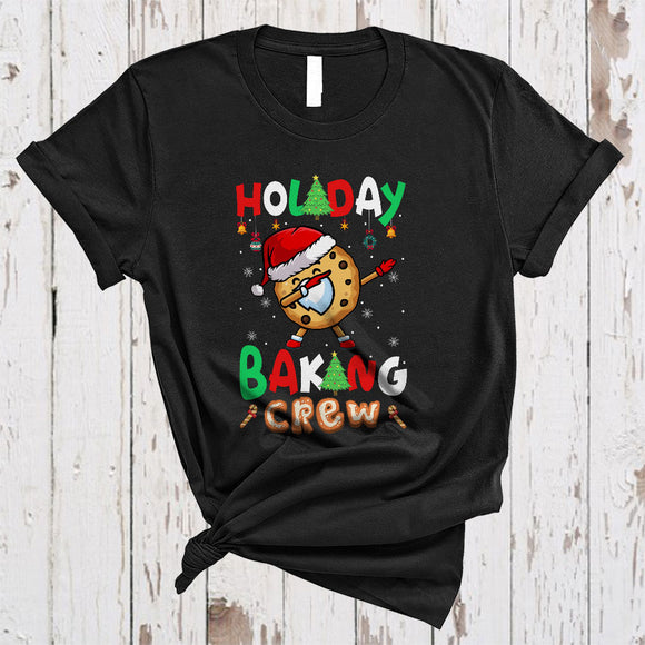 MacnyStore - Holiday Baking Crew, Funny Merry Christmas Dabbing Santa Cookie, X-mas Baking Baker Group T-Shirt