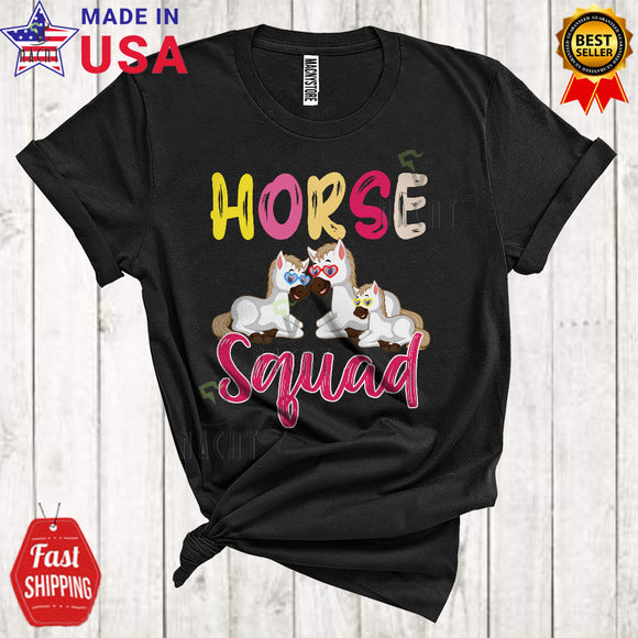 MacnyStore - Horse Squad Funny Cute Three Horses Wild Animal Zoo Keeper Matching Group T-Shirt