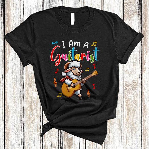MacnyStore - I Am A Guitarist, Joyful Music Sheep Playing Guitar Guitarist Lover, Matching Farmer Animal Group T-Shirt