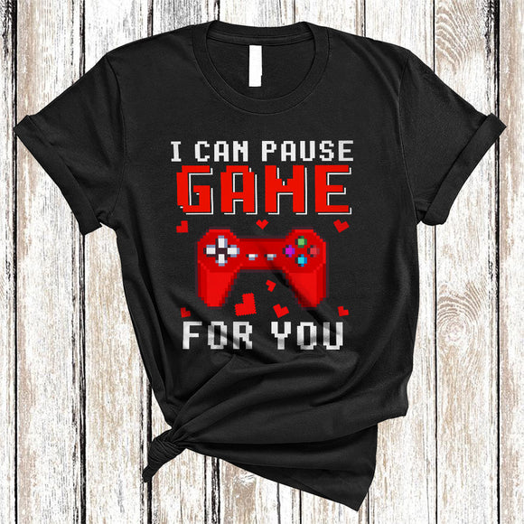 MacnyStore - I Can Pause Game For You, Awesome Valentine's Day Game Controller, Hearts Gamer Squad T-Shirt