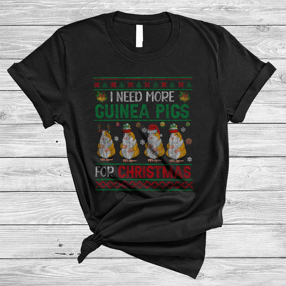 MacnyStore - I Need More Guinea Pigs For Christmas, Amazing X-mas Guinea Pigs Collection, Sweater Animal T-Shirt