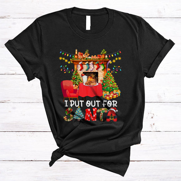 MacnyStore - I Put Out for Santa Funny Christmas Santa Dabbing With Cookie Milk Xmas Family Group T-Shirt