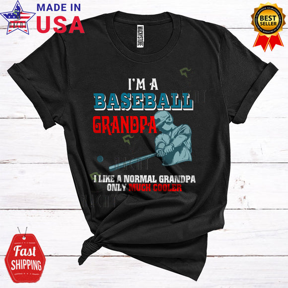 MacnyStore - I'm A Baseball Grandpa Definition Only Much Cooler Funny Cool Father's Day Family Baseball Player Team T-Shirt