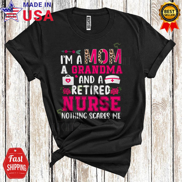 MacnyStore - I'm A Mom Grandma Retired Nurse Cool Cute Mother's Day Family Retirement T-Shirt