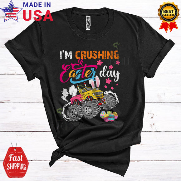 MacnyStore - I'm Crushing Easter Day Cool Happy Easter Girls Boys Flowers Bunny Monster Truck Driver Lover T-Shirt