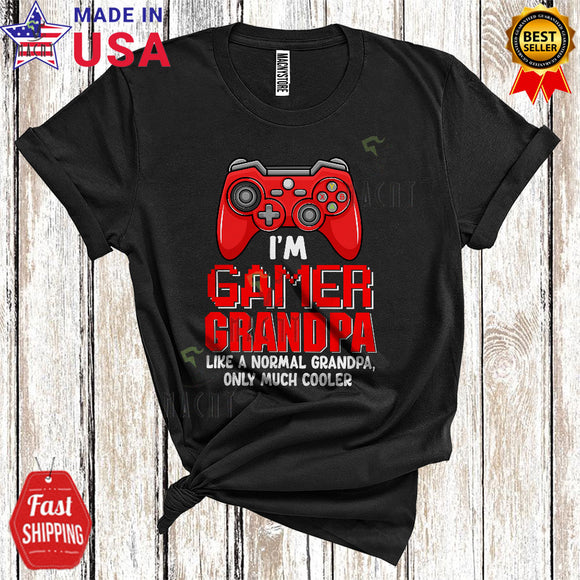 MacnyStore - I'm Gamer Grandpa Definition Much Cooler Cool Funny Father's Day Family Video Games Controller Gamer T-Shirt