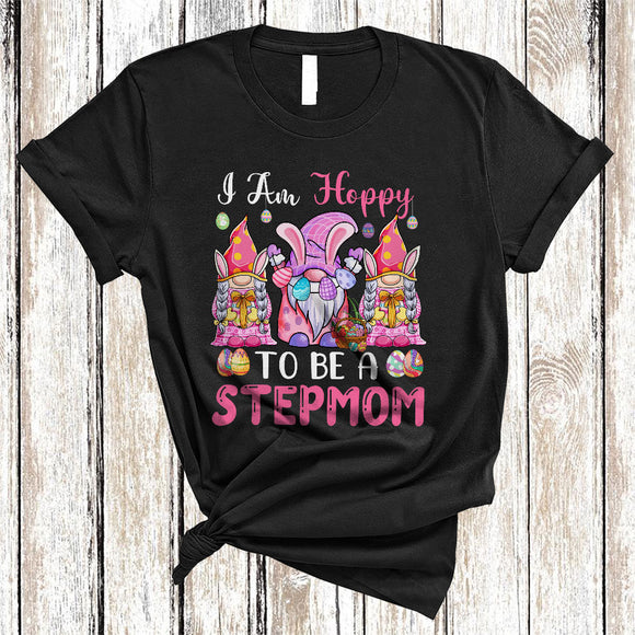 MacnyStore - I'm Hoppy To Be A Stepmom, Amazing Easter Three Bunny Gnomes Gnomies, Matching Family Group T-Shirt