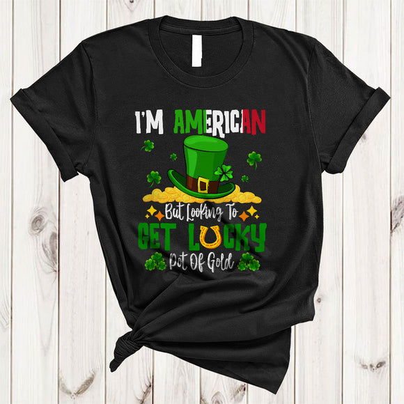 MacnyStore - I'm Italian But Looking To Get Lucky, Amazing St. Patrick's Day Lucky Shamrock, Family Group T-Shirt