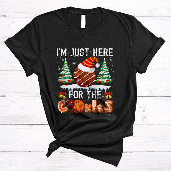 MacnyStore - I'm Just Here For The Cookies, Awesome Christmas Cookies Gnome, X-mas Tree Snow Around T-Shirt
