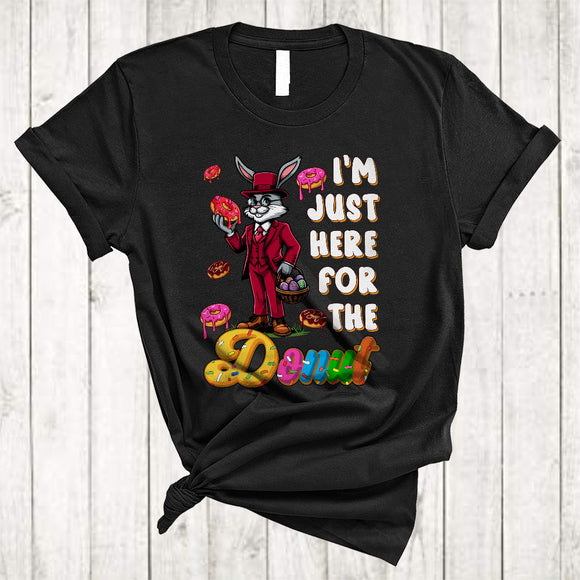 MacnyStore - I'm Just Here For The Donut, Humorous Easter Day Bunny Donut Lover, Family Group T-Shirt