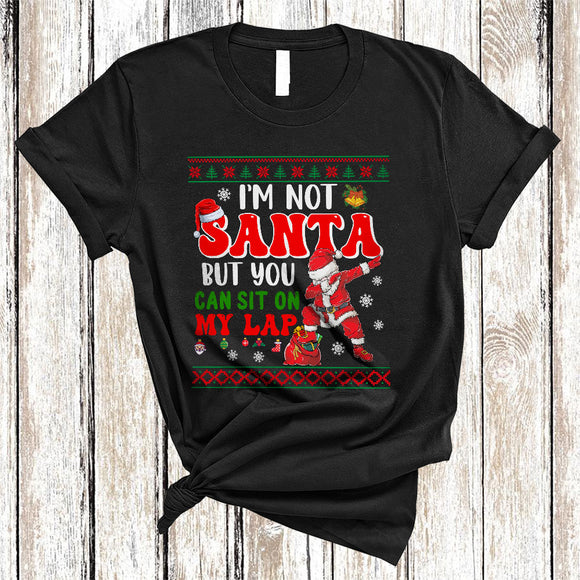 MacnyStore - I'm Not Santa But You Can Sit On My Lap, Sarcastic Christmas Dabbing Santa, Sweater X-mas T-Shirt