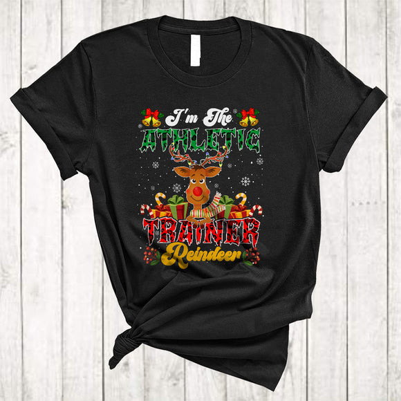 MacnyStore - I'm The Athletic Trainer Reindeer Merry Christmas Leopard Reindeer Xmas Snow Athletic Trainer T-Shirt