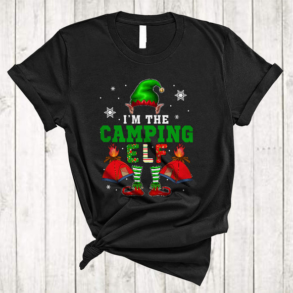 MacnyStore - I'm The Camping ELF, Awesome Christmas ELF Camper Lover, Matching X-mas Family Group T-Shirt