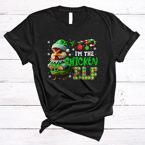 MacnyStore - I'm The Chicken Elf, Adorable Cool Christmas Farm Animal, Matching X-mas Farmer Group T-Shirt