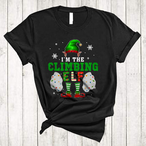 MacnyStore - I'm The Climbing ELF, Awesome Christmas ELF Climber Lover, Matching X-mas Family Group T-Shirt