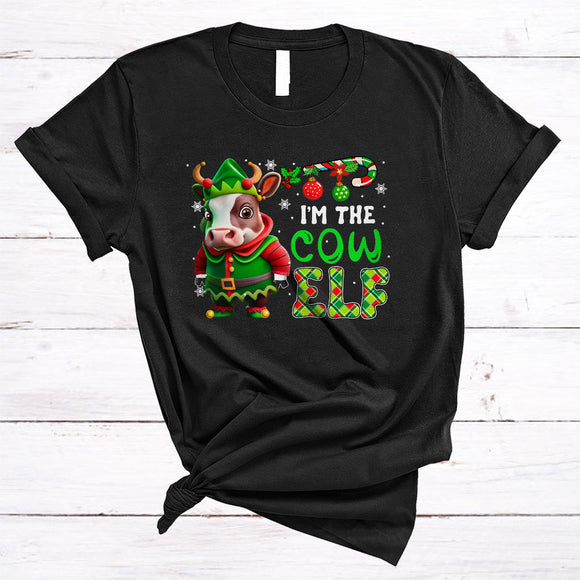 MacnyStore - I'm The Cow Elf, Adorable Cool Christmas Farm Animal, Matching X-mas Farmer Group T-Shirt