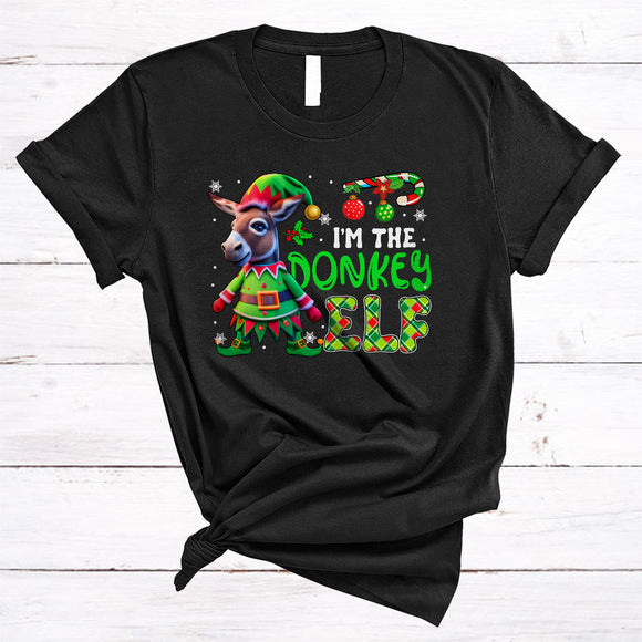 MacnyStore - I'm The Donkey Elf, Adorable Cool Christmas Farm Animal, Matching X-mas Farmer Group T-Shirt