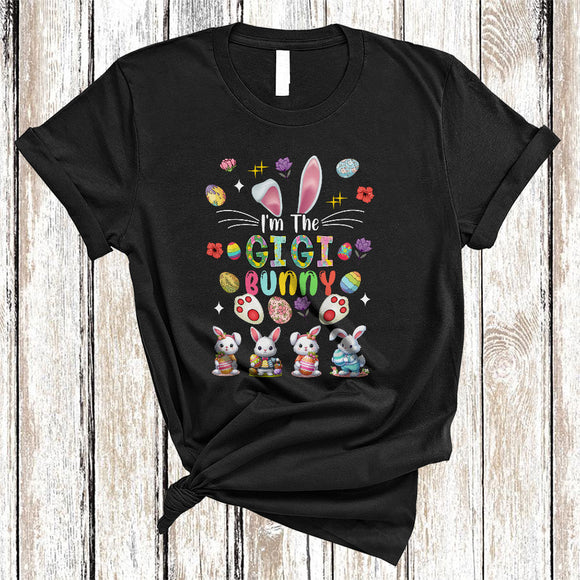 MacnyStore - I'm The Gigi Bunny, Amazing Easter Day Bunny Lover, Easter Egg Hunt Family Group T-Shirt