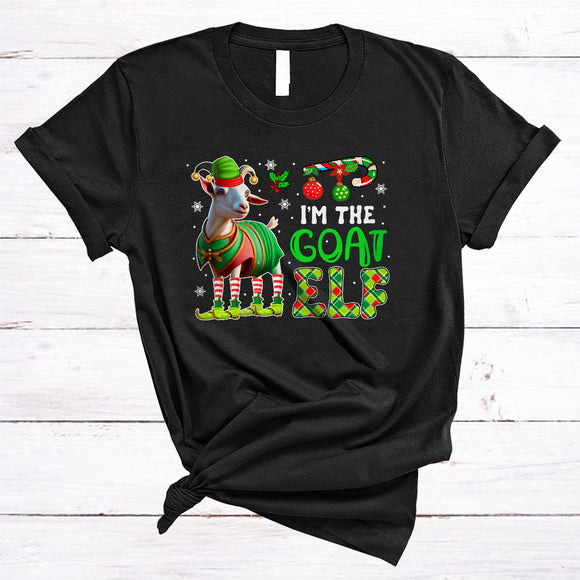 MacnyStore - I'm The Goat Elf, Adorable Cool Christmas Farm Animal, Matching X-mas Farmer Group T-Shirt
