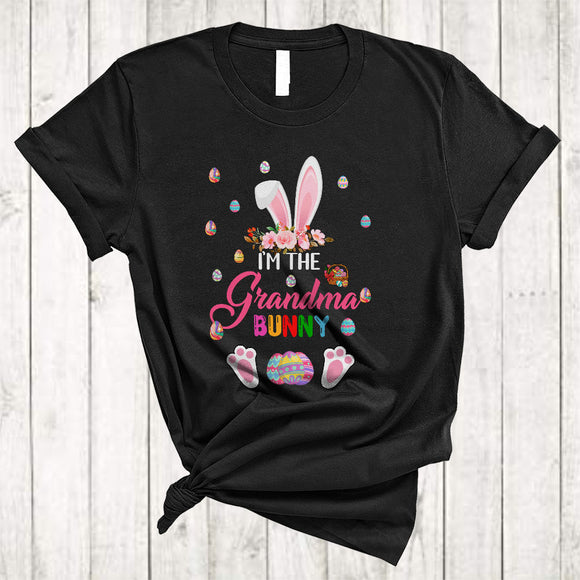 MacnyStore - I'm The Grandma Bunny, Amazing Easter Day Flowers Bunny Lover, Matching Family Group T-Shirt