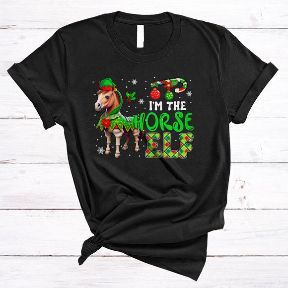 MacnyStore - I'm The Horse Elf, Adorable Cool Christmas Farm Animal, Matching X-mas Farmer Group T-Shirt