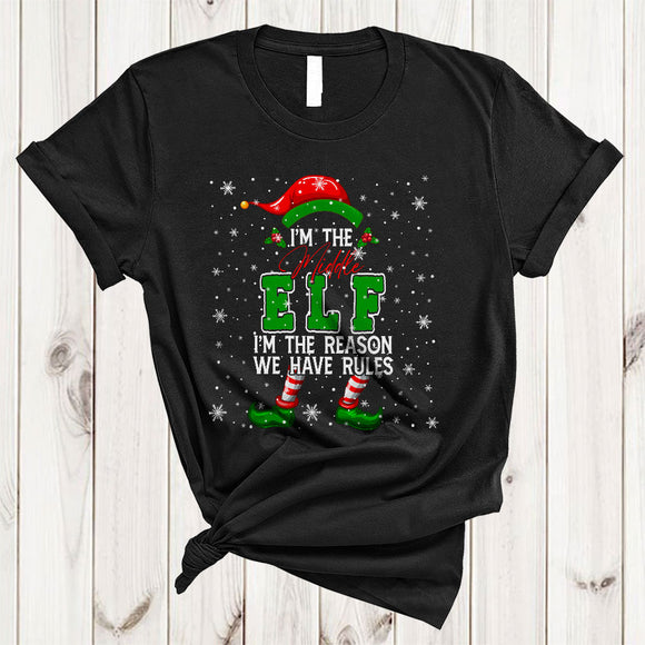 MacnyStore - I'm The Middle ELF I'm The Reason We Have Rules, Joyful Christmas ELF Snow, Family Group T-Shirt
