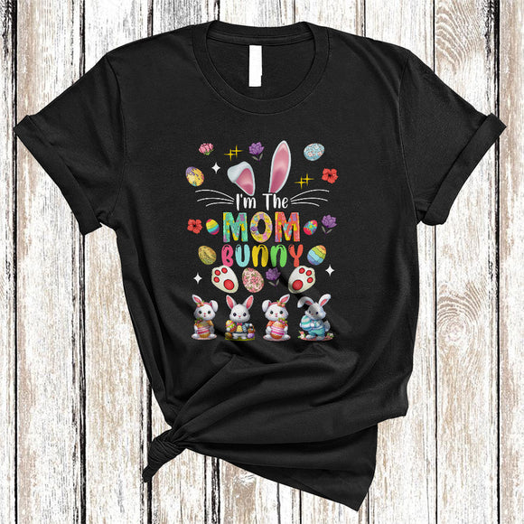 MacnyStore - I'm The Mom Bunny, Amazing Easter Day Bunny Lover, Easter Egg Hunt Family Group T-Shirt