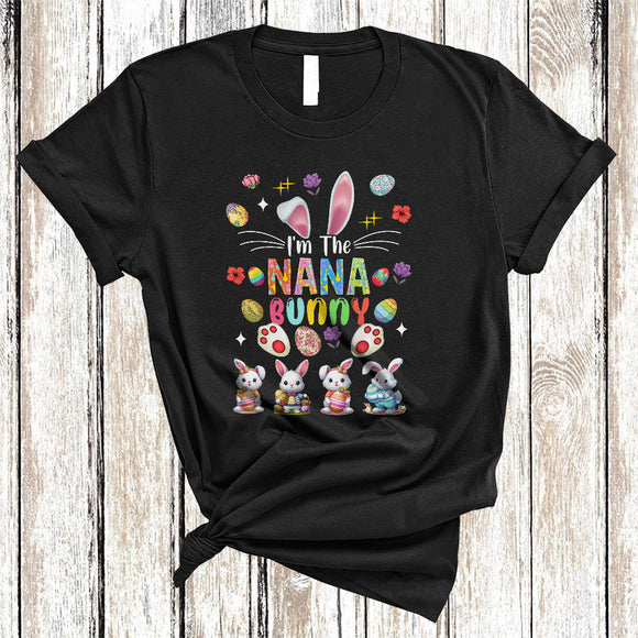MacnyStore - I'm The Nana Bunny, Amazing Easter Day Bunny Lover, Easter Egg Hunt Family Group T-Shirt