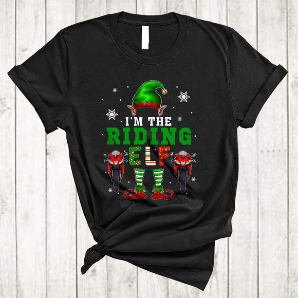 MacnyStore - I'm The Riding ELF, Awesome Christmas ELF Rider Lover, Matching X-mas Family Group T-Shirt