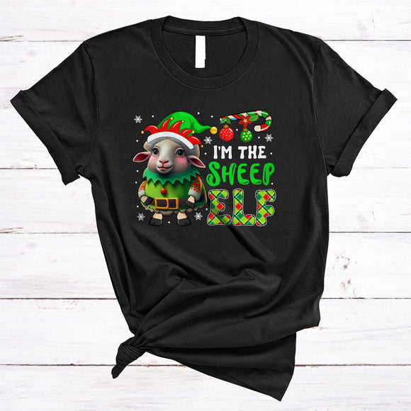 MacnyStore - I'm The Sheep Elf, Adorable Cool Christmas Farm Animal, Matching X-mas Farmer Group T-Shirt