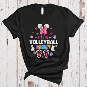 MacnyStore - I'm The Volleyball Bunny, Amazing Easter Day Flowers Bunny Lover, Matching Volleyball Player Group T-Shirt