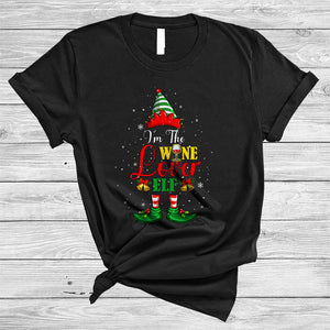 MacnyStore - I'm Wine Lover ELF, Humorous Christmas Naughty ELF Wine Lover, Matching X-mas Drinking T-Shirt