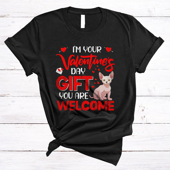 MacnyStore - I'm Your Valentine's Day, Humorous Valentine Cat Lover, Hearts Matching Couple Animal Lover T-Shirt
