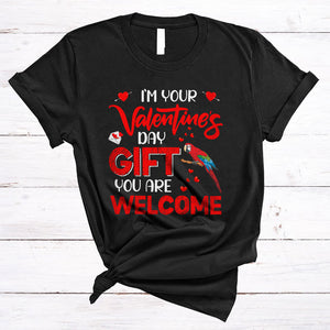 MacnyStore - I'm Your Valentine's Day, Humorous Valentine Parrot Bird, Hearts Matching Couple Animal Lover T-Shirt