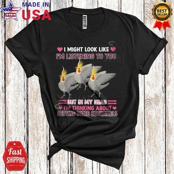 MacnyStore - In My Head I'm Thinking About Getting More Cockatiels Funny Cute Leopard Plaid Animal Bird Lover T-Shirt