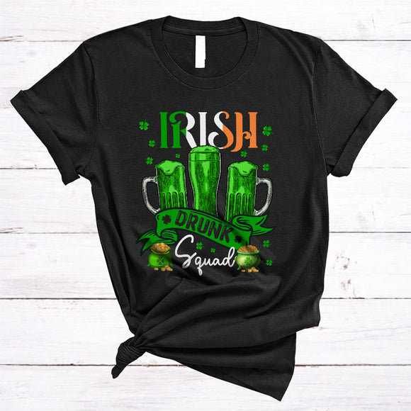 MacnyStore - Irish Drunk Squad, Amazing St. Patrick's Day Beer Drinking Lover, Matching Drunker Group T-Shirt