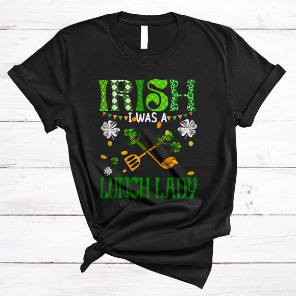 MacnyStore - Irish I Was A Lunch Lady, Happy St. Patrick's Day Shamrocks, Matching Lucky Irish Family Group T-Shirt