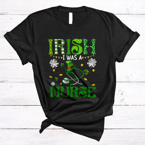 MacnyStore - Irish I Was A Nurse, Happy St. Patrick's Day Shamrocks, Matching Lucky Irish Family Group T-Shirt