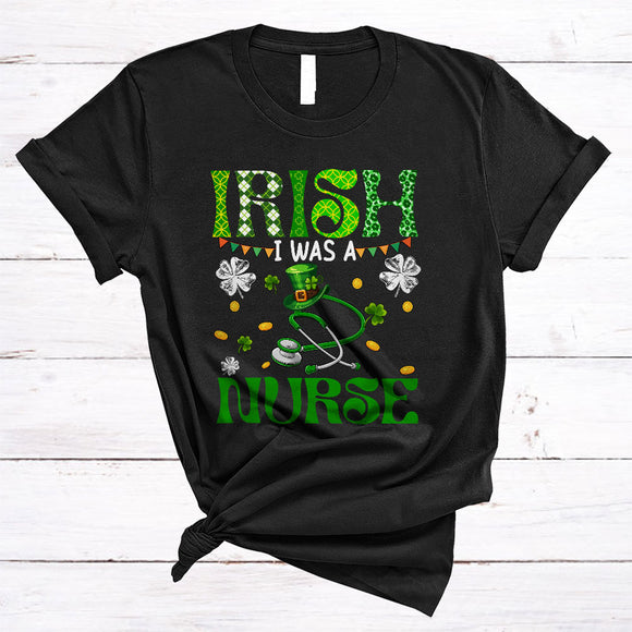 MacnyStore - Irish I Was A Nurse, Happy St. Patrick's Day Shamrocks, Matching Lucky Irish Family Group T-Shirt