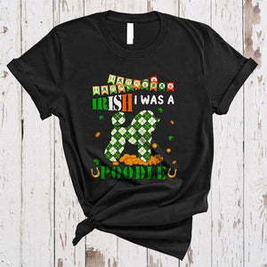 MacnyStore - Irish I Was A Poodle, Lovely St. Patrick's Day Plaid Irish Lucky Shamrock, Matching Animal Lover T-Shirt